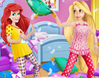 Ariel ve Rapunzel Paijama Partisi